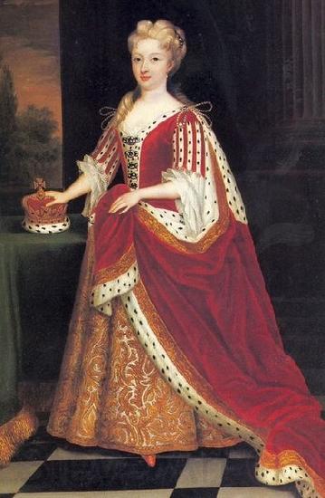 Sir Godfrey Kneller Portrait of Caroline Wilhelmina of Brandenburg Ansbach Spain oil painting art